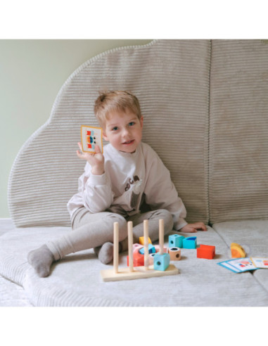 TOOKY TOY  Kreatywne Drewniane Klocki Przestrzenne 3d Krab