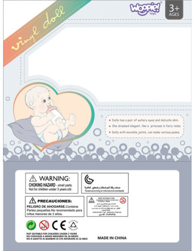 WOOPIE ROYAL Lalka Bobas w Ubranku MOJA SZCĘŚLIWA LALKA 36 cm