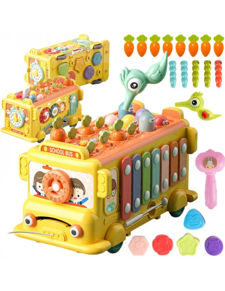 WOOPIE BABY Interaktywny Autobus Edukacyjny Młoteczek Cymbałki +18 m