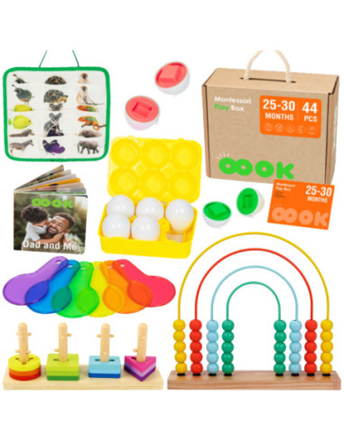 TOOKY TOY Box Pudełko XXL Montessori Edukacyjne 7w1 Sensoryczne 25-30 Mies.