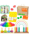 TOOKY TOY Box Pudełko XXL Montessori Edukacyjne 7w1 Sensoryczne 25-30 Mies.