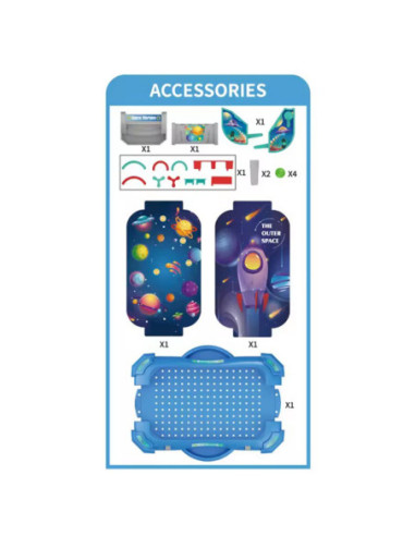 WOOPIE Gra Zręcznościowa Flipper " Kosmiczna Rozgrywka" 2w1