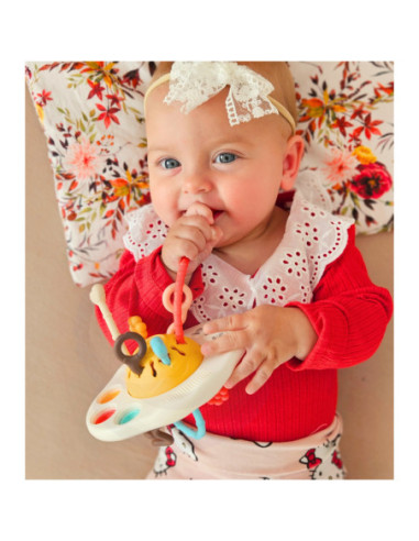 WOOPIE BABY Zabawka Sensoryczna Montessori Gryzak Grzechotka Wielofunkcyjny UFO