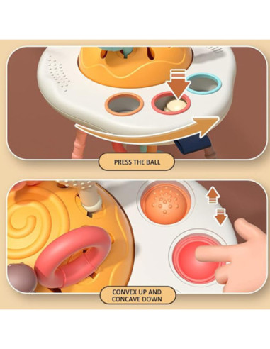 WOOPIE BABY Zabawka Sensoryczna Montessori Gryzak Grzechotka Wielofunkcyjny UFO