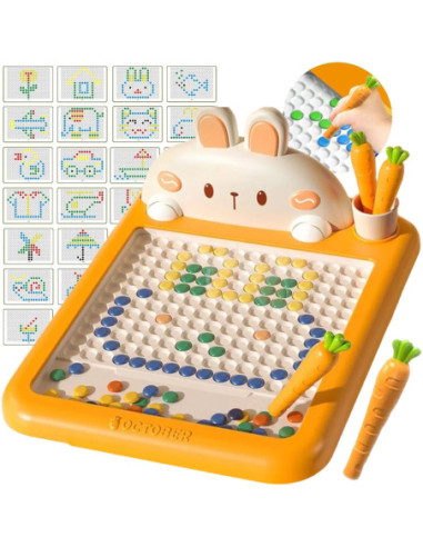 WOOPIE Tablica Magnetyczna Montessori MagPad Do Rysowania Królik Marchewka