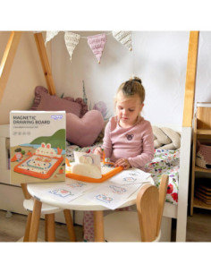 WOOPIE Tablica Magnetyczna Montessori MagPad Do Rysowania Królik Marchewka 2