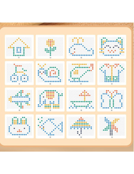 WOOPIE Tablica Magnetyczna Montessori MagPad Do Rysowania Królik Marchewka