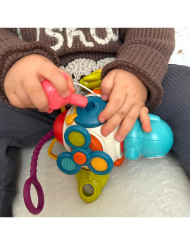 WOOPIE BABY Kostka Sześciościan Montessori Sensoryczna 8w1