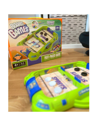 WOOPIE Gra Zręcznościowa 2w1 Mini Hokej Wyścigi