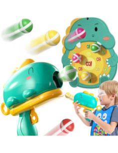 WOOPIE Gra w Rzutki Pistolet Dinozaur na Kulki Rzepy Tarcza Punkty Strzelanie