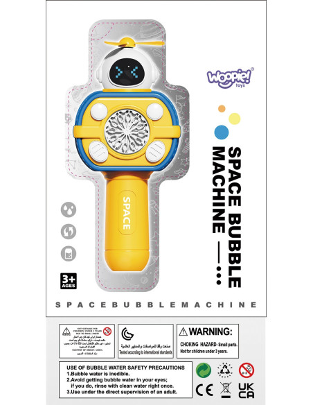 WOOPIE Maszyna Astronauta do Robienia Baniek Mydlanych Różowy