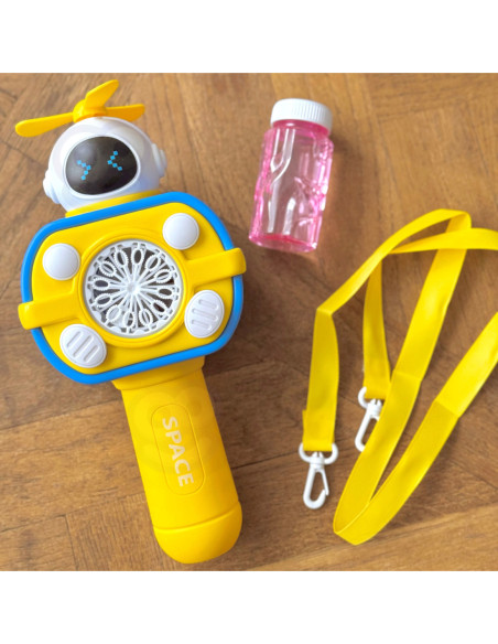 WOOPIE Maszyna Astronauta do Robienia Baniek Mydlanych Żółty