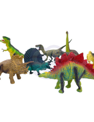 WOOPIE Zestaw Figurki Dinozaury 9szt. + Mata + Kuferek