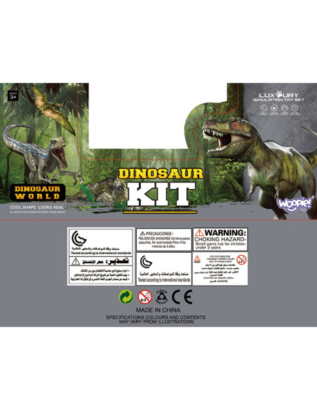 WOOPIE Zestaw Figurki Dinozaury 9szt. + Mata + Kuferek