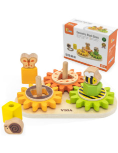 Viga Drewniany Sorter Koła Zębate "Kształty i Mechanizmy"