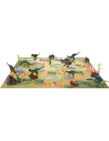 WOOPIE Duży Zestaw Figurki Dinozaury XXL + Mata "Prehistoryczny Świat"