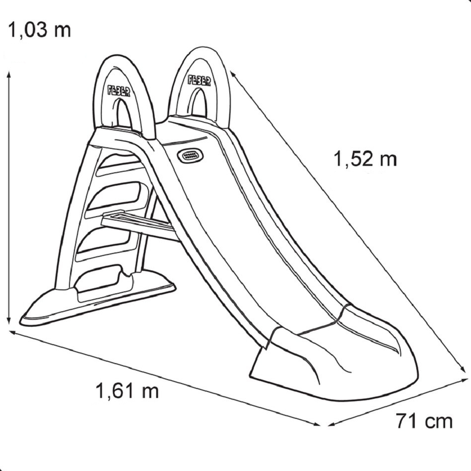 Zjeżdżalnia ogrodowa ślizg wodny 152 cm