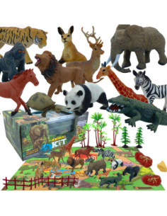 WOOPIE Zestaw Figurki Safari + Mata 13 el.