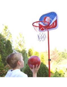 WOOPIE Zestaw Koszykówka Wolnostojąca Regulowana Wysokość 90-170cm + Piłka 2