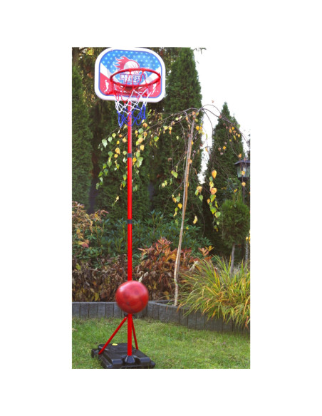 WOOPIE Zestaw Koszykówka Wolnostojąca Regulowana Wysokość 90-170cm + Piłka