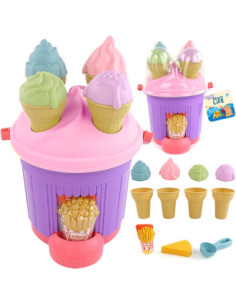 WOOPIE Zestaw do Piaskownicy Lody Foremki Wiaderko z Lodami do piasku