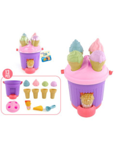 WOOPIE Zestaw do Piaskownicy Lody Foremki Wiaderko z Lodami do piasku 2