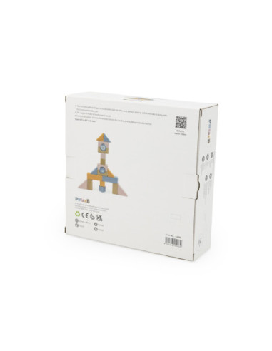 Viga PolarB Drewniany Wózek do Ciągnięcia + Klocki 21 el.