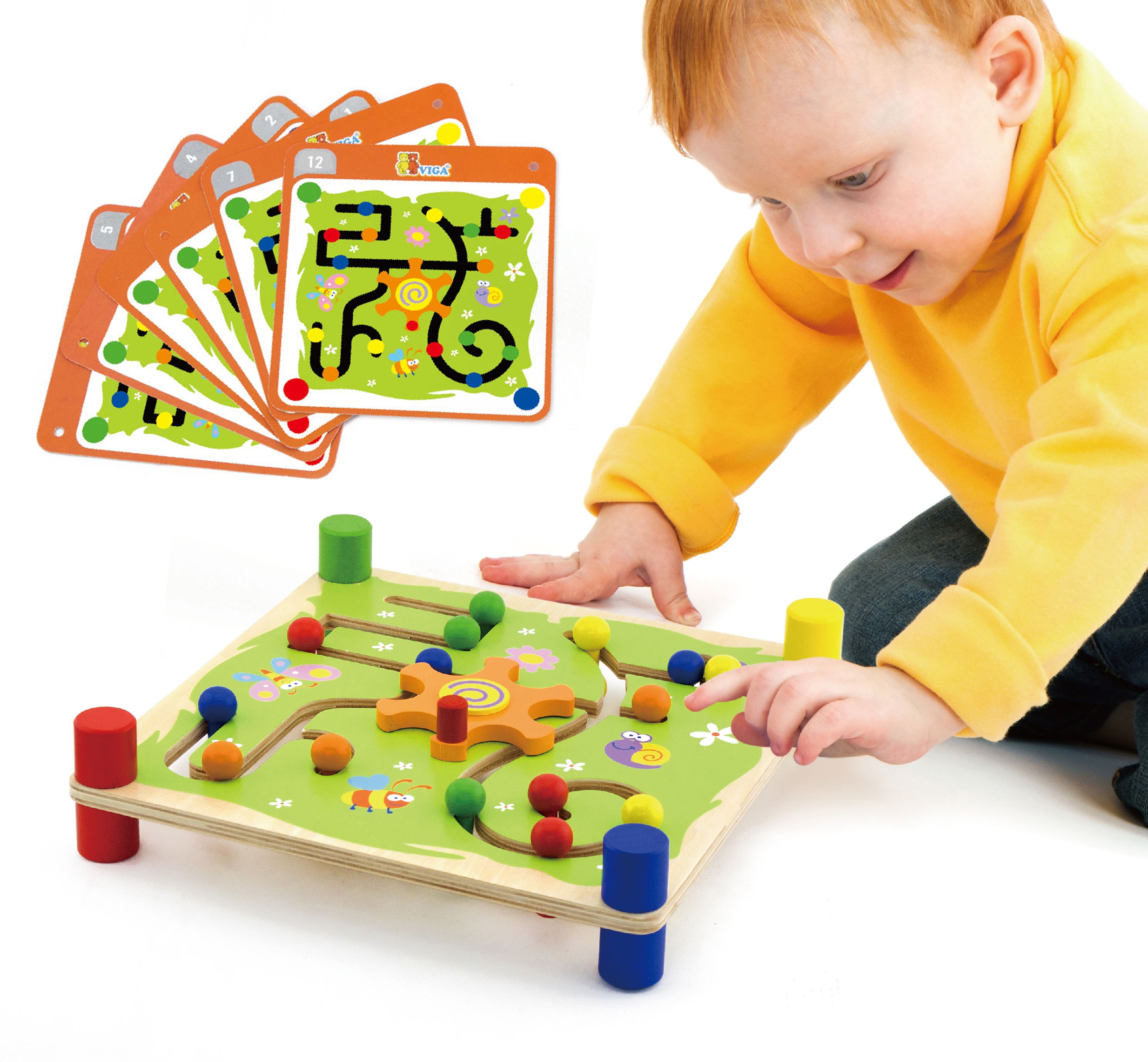 Montessori Śladami Kolorów - Drewniana Gra Viga
