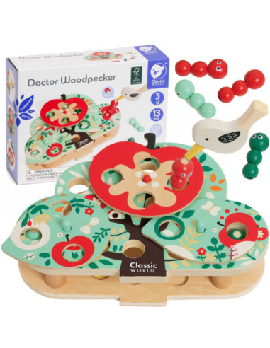 CLASSIC WORLD Magnetyczna Gra Zręcznościowa Złap Robaczka 16 el.