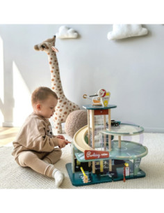 CLASSIC WORLD Wielopoziomowy Parking Auta Helikopter Dystybutor Myjnia + Akc. 2