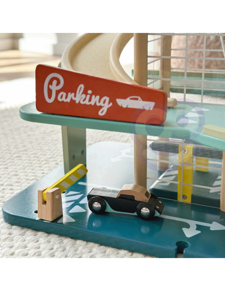 CLASSIC WORLD Wielopoziomowy Parking Auta Helikopter Dystybutor Myjnia + Akc.