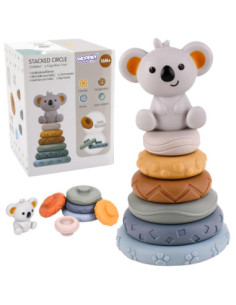 WOOPIE Zestaw Edukacyjna Piramdka Koala 2w1 Gryzak 2