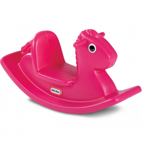 Koń Konik na biegunach bujak różowy Little tikes