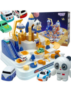 WOOPIE  Interaktywny Tor Samochodowy "Kosmiczna Przygoda Pandy"