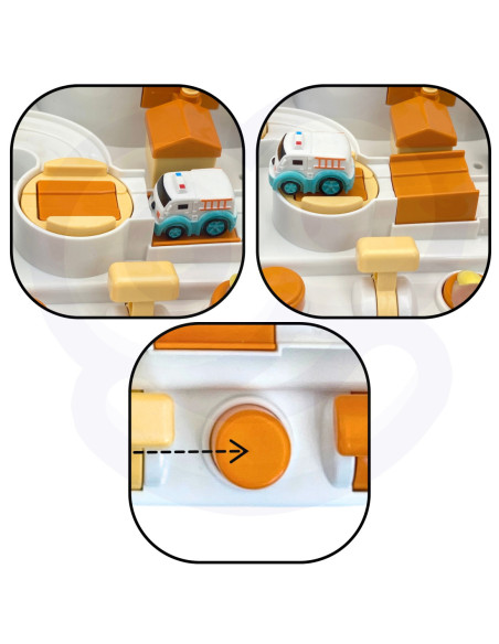 WOOPIE  Interaktywny Tor Samochodowy "Kosmiczna Przygoda Pandy"