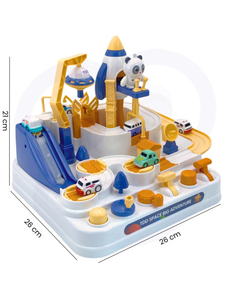 WOOPIE  Interaktywny Tor Samochodowy "Kosmiczna Przygoda Pandy"