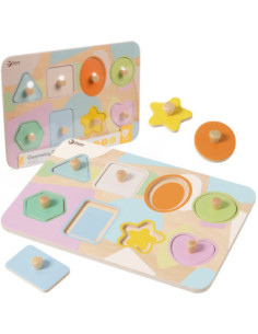 CLASSIC WORLD Układanka Puzzle Klocki Geometryczne 9 el.