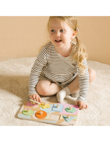 CLASSIC WORLD Układanka Puzzle Klocki Geometryczne 9 el.