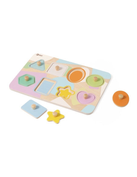 CLASSIC WORLD Układanka Puzzle Klocki Geometryczne 9 el.