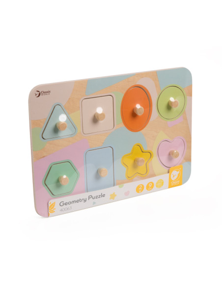 CLASSIC WORLD Układanka Puzzle Klocki Geometryczne 9 el.