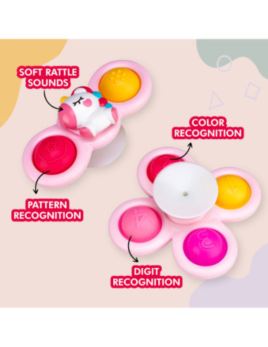 WOOPIE BABY Kosmiczny Spinner Pop-it  Zabawka Sensoryczna  Wymienne 3 szt.