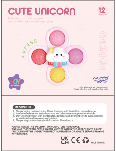 WOOPIE BABY Kosmiczny Spinner Pop-it  Zabawka Sensoryczna  Wymienne 3 szt.