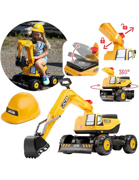 FALK Koparka JCB DIGGER Obrotowa Żółta Ruchoma Łyżka Od 3 Lat.