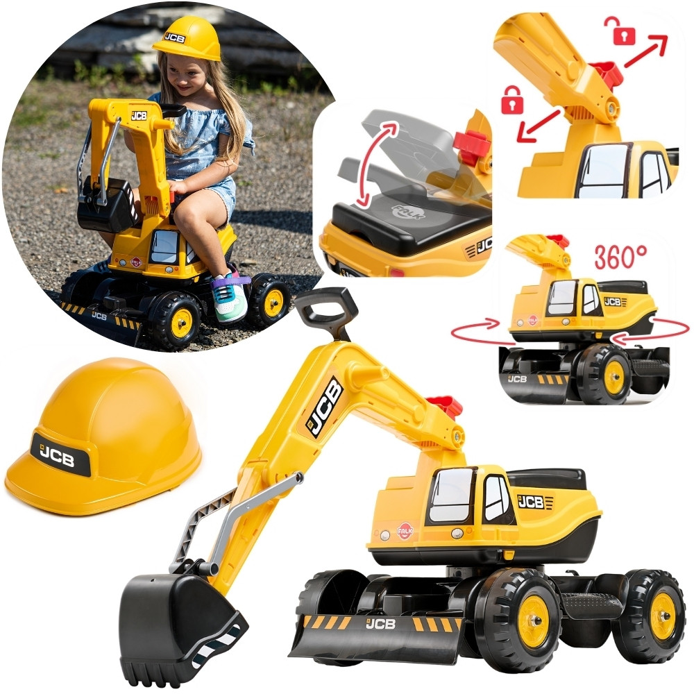 FALK JCB Grävmaskin Gul Rörlig Skopa 3+ År