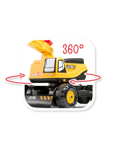FALK Koparka JCB DIGGER Obrotowa Żółta Ruchoma Łyżka Od 3 Lat.