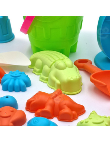 WOOPIE Wielki Zestaw do Piasku z Wiaderkiem 25 el. - 5 ZESTWÓW