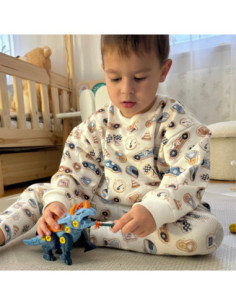 WOOPIE Zestaw Dinozaury do Skręcania 3 szt. Zestaw Konstrukcyjny w Pudełku + Wiertarka i Śrubokręt 2