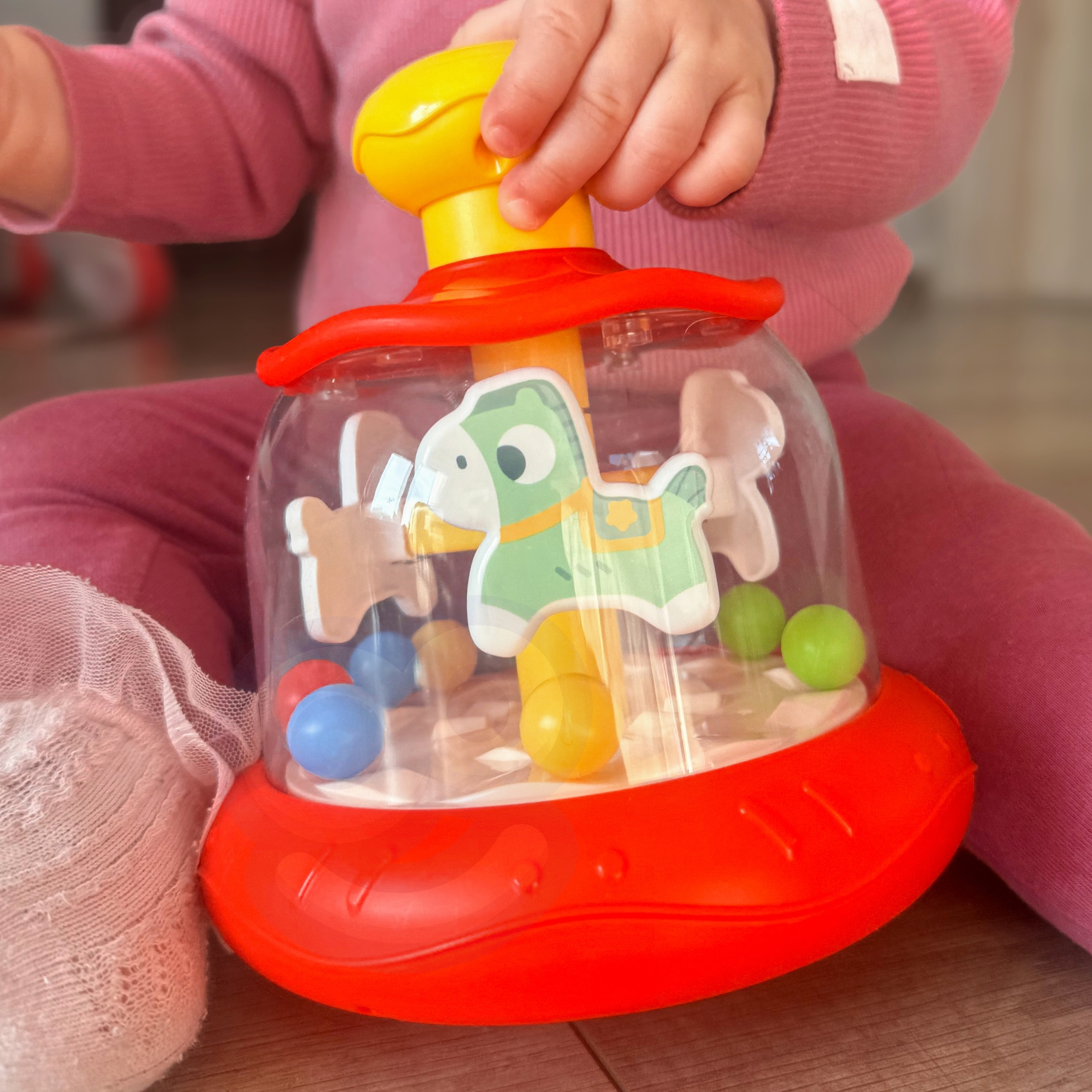 Kolorowe koniki czerwona bączek karuzela - 14 z 19