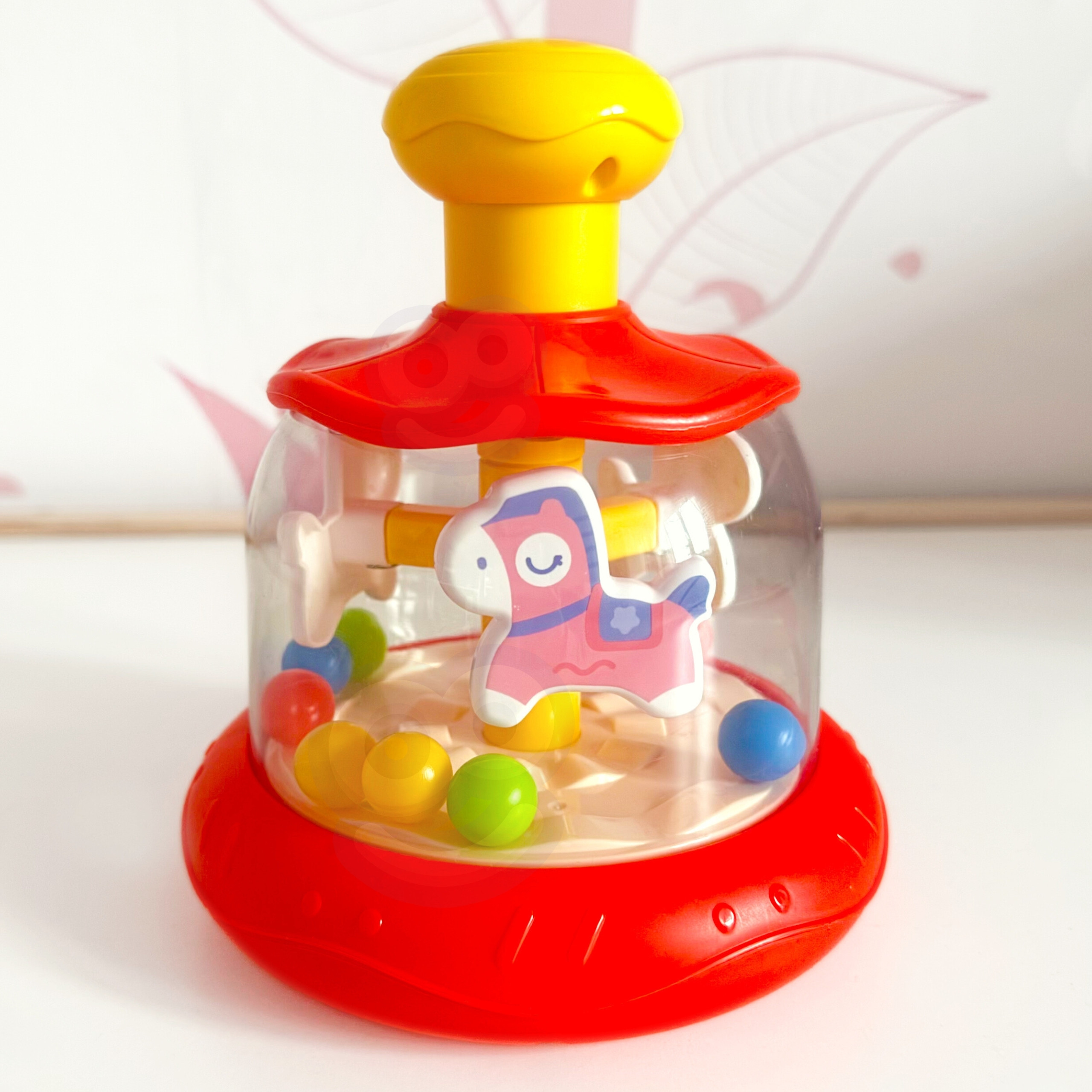 Kolorowe koniki czerwona bączek karuzela - 16 z 19