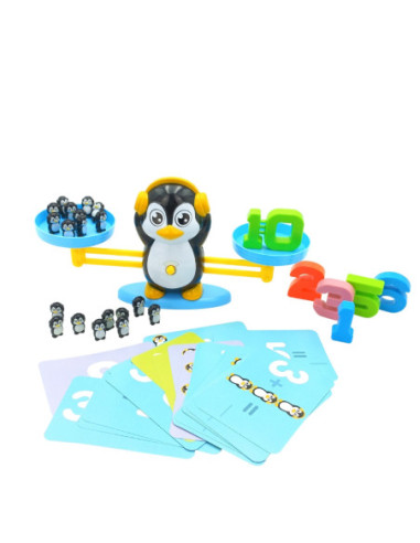 WOOPIE Waga Równoważnia Szalkowa Nauka Liczenia Pingwin 10 szt.